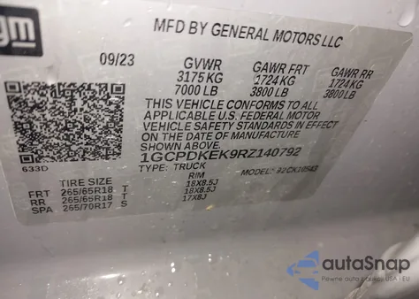 2024 Chevrolet Silverado 1500 4Wd Short Bed Lt With 2Fl from USA, damaged, VIN 1GCPDKEK9RZ140792